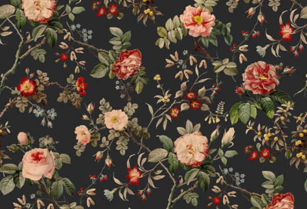 Rebel Walls tapeet Thorn Rose Petite, Night Light R18528