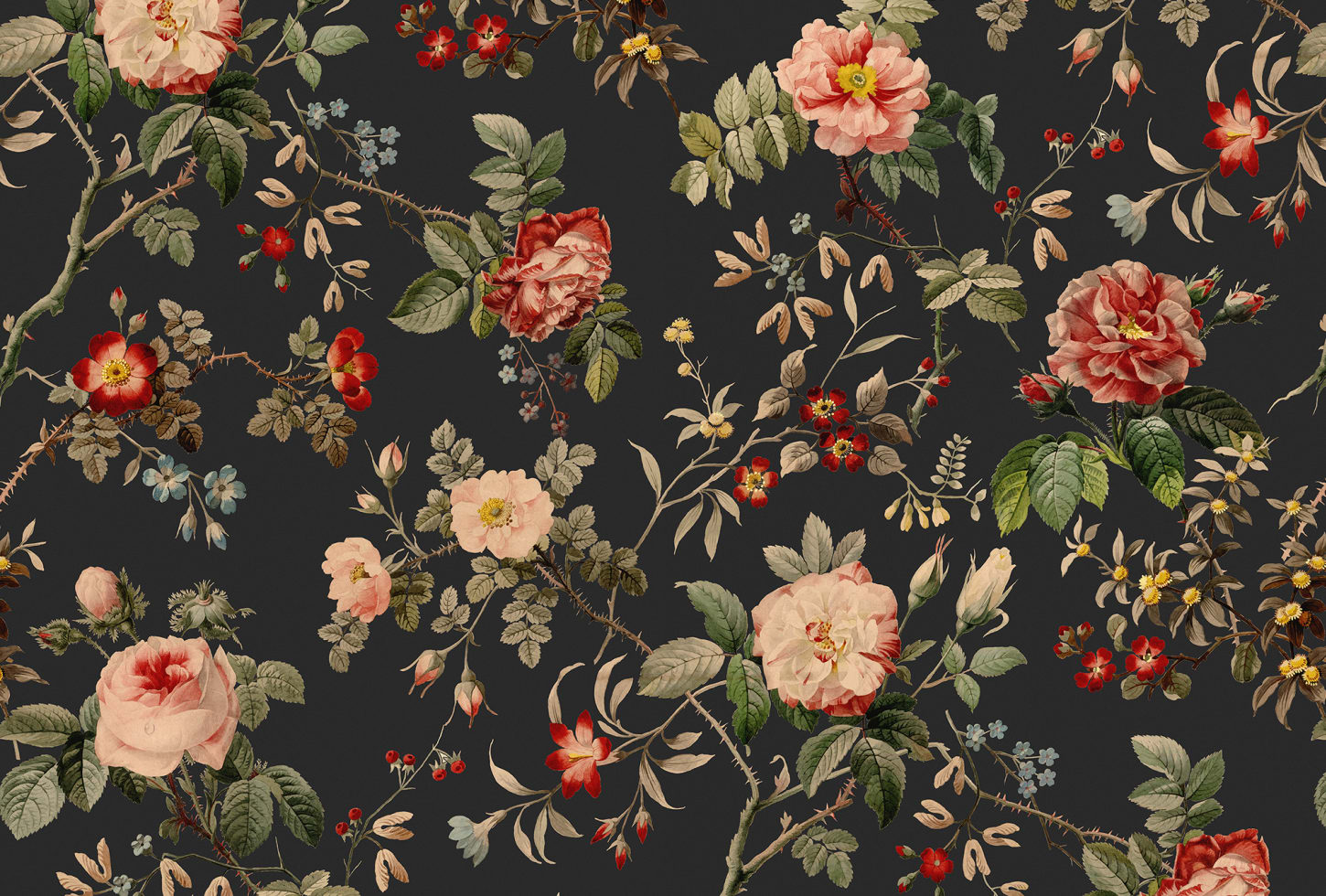 Rebel Walls tapeet Thorn Rose Petite, Night Light R18528