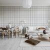 Rebel Walls tapeet Square Tiles, Clean White R18536