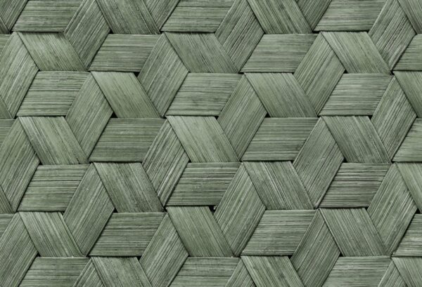 Rebel Walls tapeet Small Birch Bark Braids, Forest Green R18537