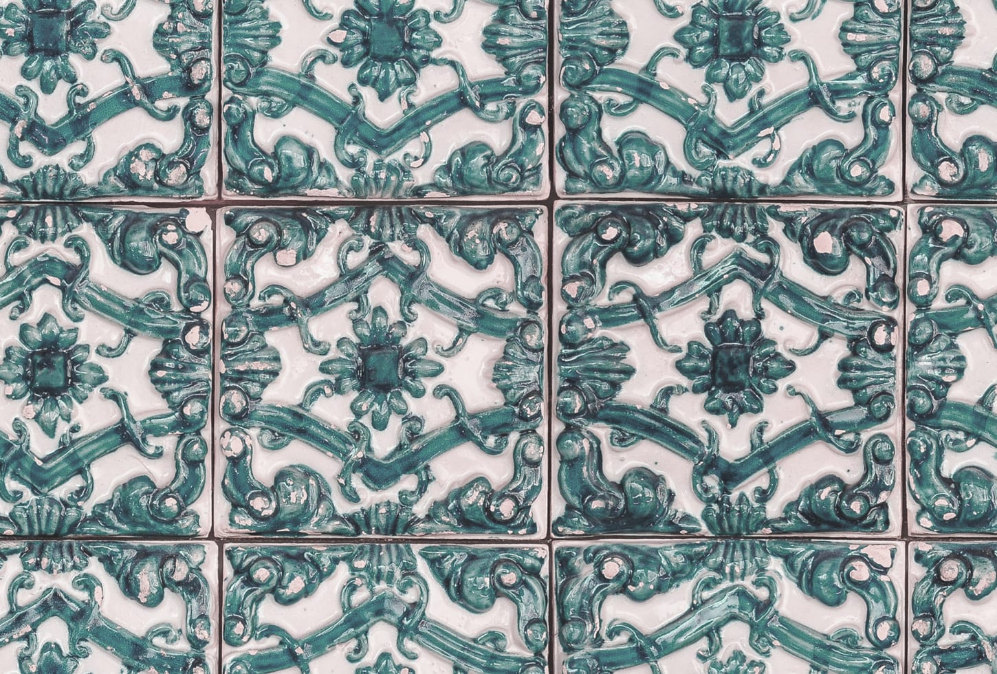 Rebel Walls tapeet Artisan Tiles, Brazilian Green R18549