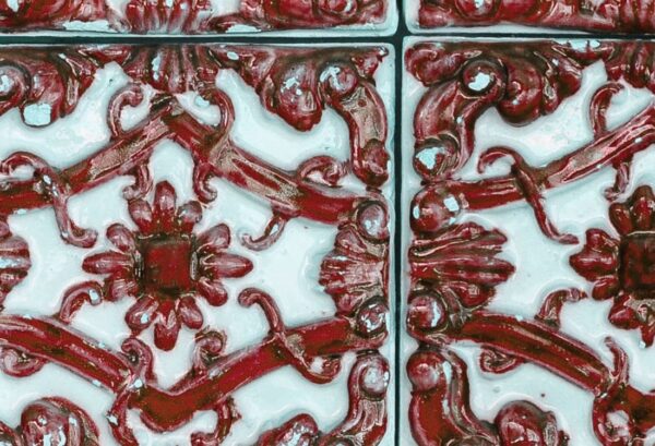 Rebel Walls tapeet Artisan Tiles, Indian Red R18550