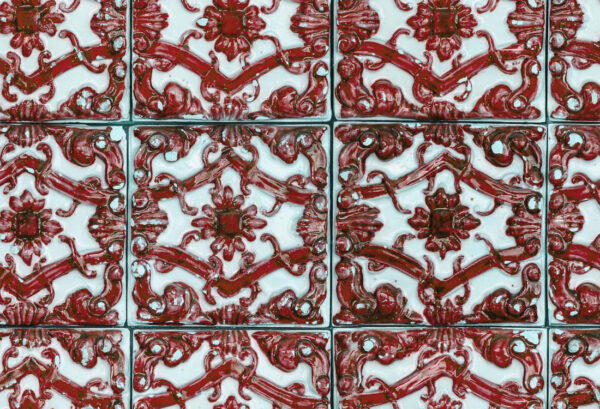 Rebel Walls tapeet Artisan Tiles, Indian Red R18550