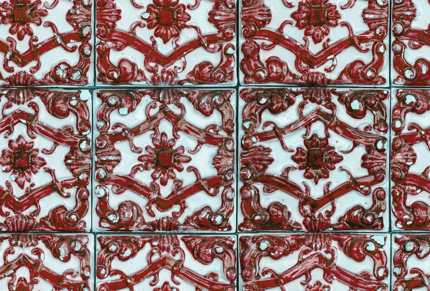 Rebel Walls tapeet Artisan Tiles, Indian Red R18550