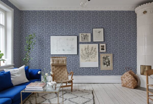 Rebel Walls tapeet Marbled Hexagon Tiles, Dark Blue R18557