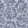 Rebel Walls tapeet Marbled Hexagon Tiles, Dark Blue R18557