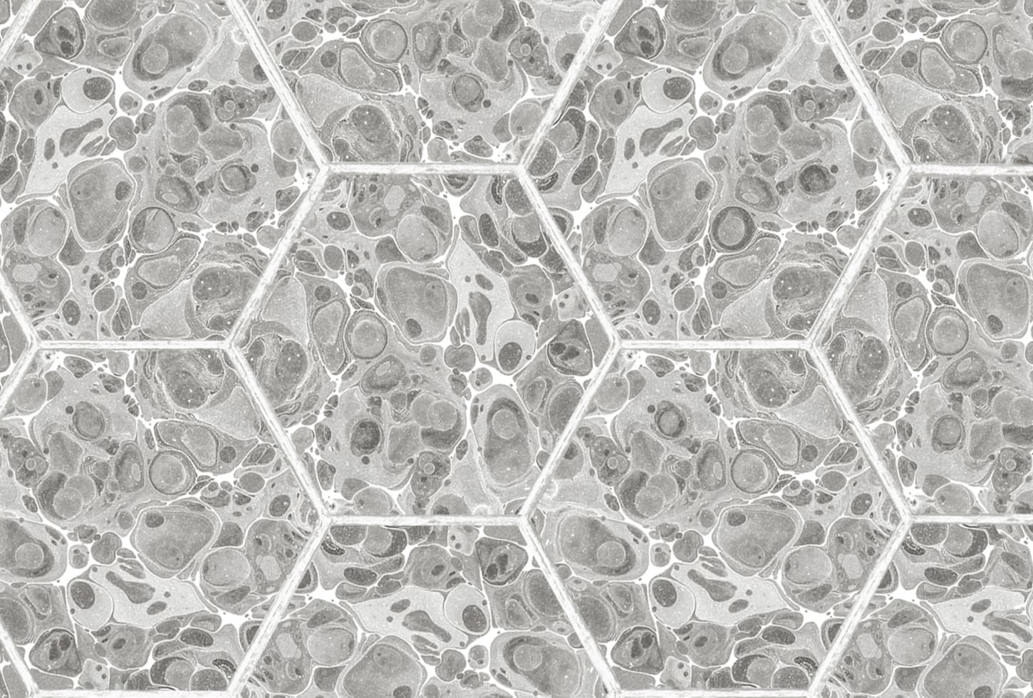Rebel Walls tapeet Marbled Hexagon Tiles, Gray R18558