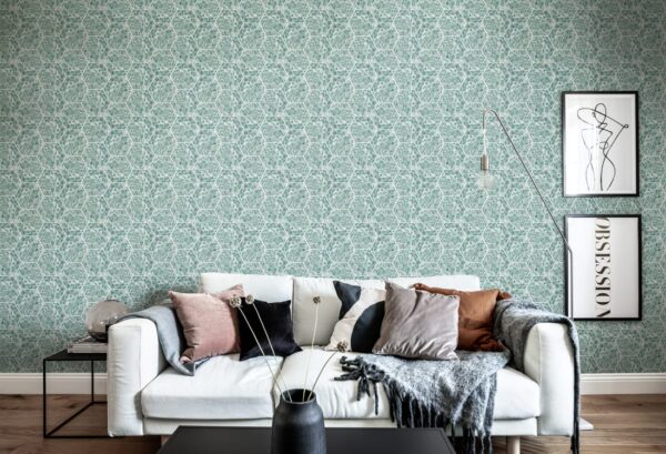 Rebel Walls tapeet Marbled Hexagon Tiles, Green R18559