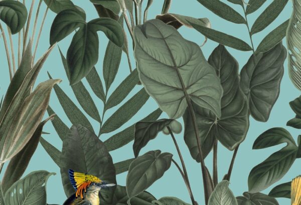 Rebel Walls tapeet Birds Of Paradise, Lush Green R18563