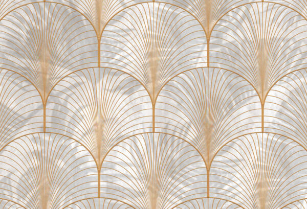 Rebel Walls tapeet Art Deco Palms, Gold R18573
