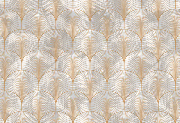 Rebel Walls tapeet Art Deco Palms, Gold R18573
