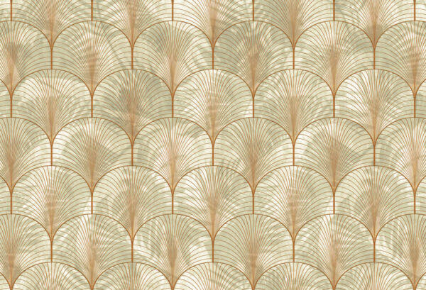 Rebel Walls tapeet Art Deco Palms, Bronze R18575
