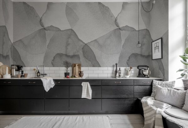 Rebel Walls pilttapeet Petals, Graphite R18589