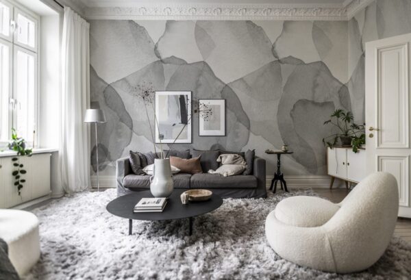 Rebel Walls pilttapeet Petals, Graphite R18589