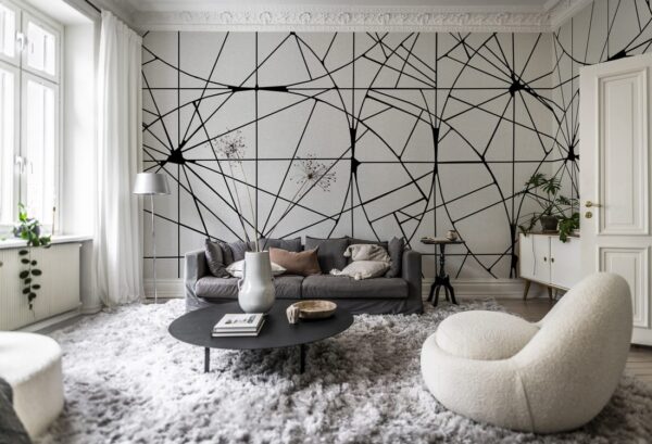 r18614_interior1 Rebel Walls pilttapeet Facet, Graphite R18614