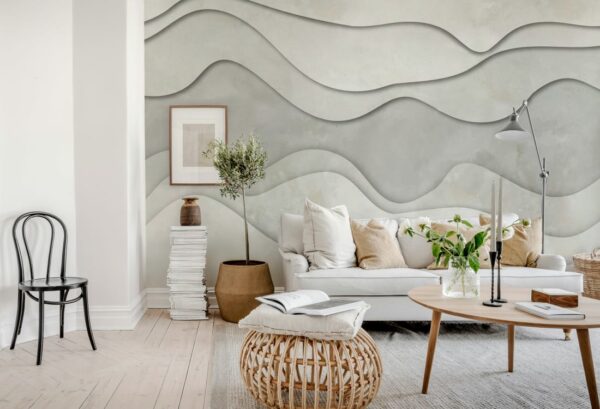 r18629_interior2 Rebel Walls pilttapeet 3D Wave, White R18629