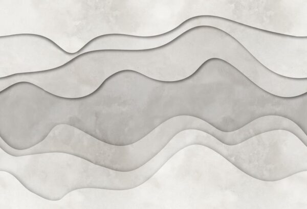 r18629_product Rebel Walls pilttapeet 3D Wave, White R18629