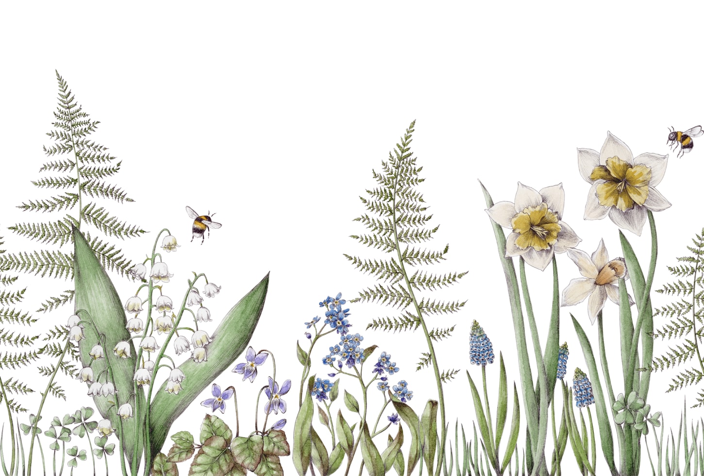 r18640_product Rebel Walls pilttapeet Bumblebee, White R18640