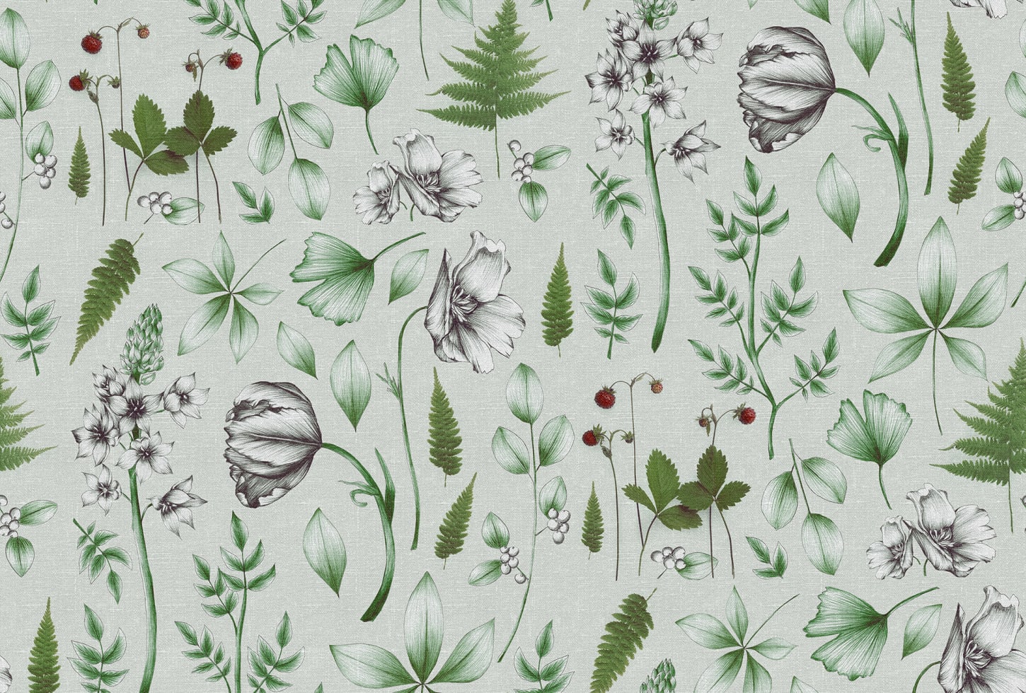 Rebel Walls pilttapeet Botanical Green R18644