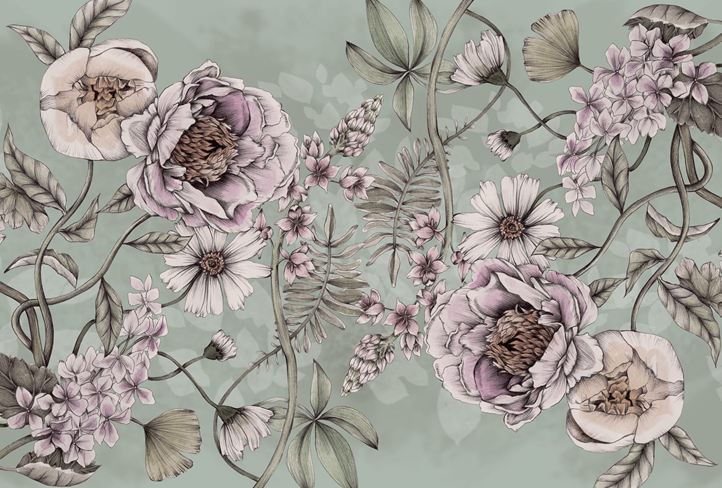 Rebel Walls pilttapeet Spring Flower, Green R18645