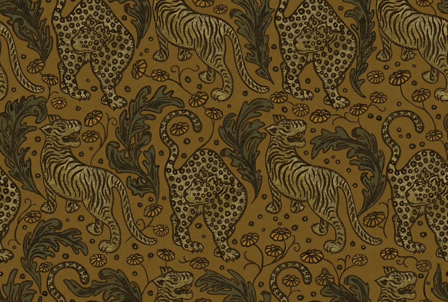 Rebel Walls tapeet Year Of The Tiger, Saffron R19214