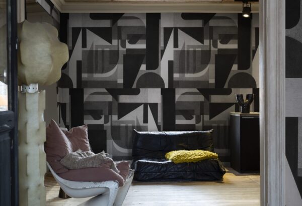 Rebel Walls pilttapeet Vaasa, Graphite R19285