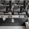 Rebel Walls pilttapeet Vaasa, Graphite R19285
