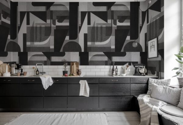 Rebel Walls pilttapeet Vaasa, Graphite R19285