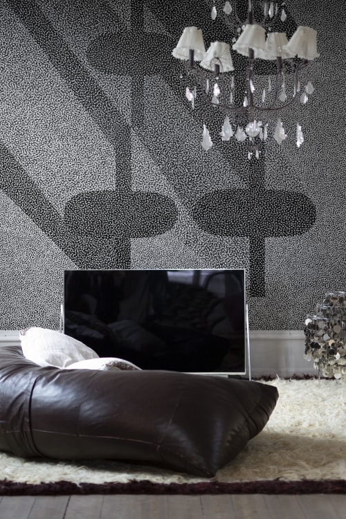 r19294_interior1 Rebel Walls pilttapeet Birdseye, Graphite R19294