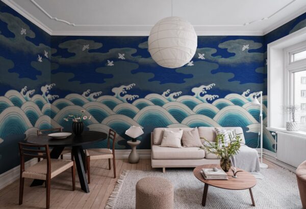 Rebel Walls pilttapeet Waves Of Happiness, Blue R19298