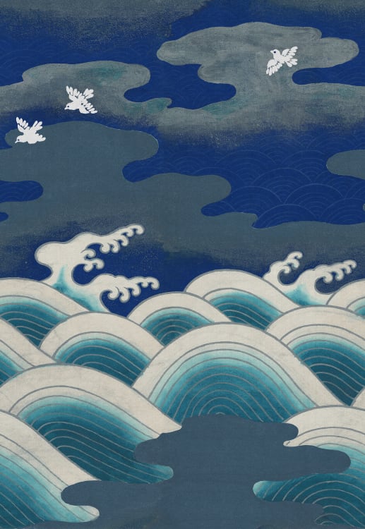 Rebel Walls pilttapeet Waves Of Happiness, Blue R19298