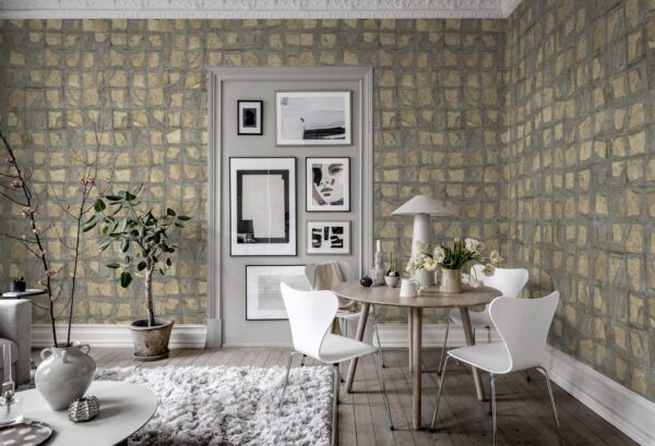 r19299_interior2 Rebel Walls pilttapeet Gold Leaves Gold R19299
