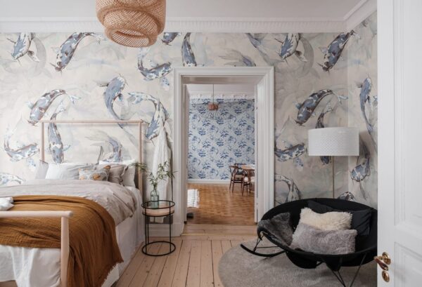 Rebel Walls pilttapeet Koi, Blue R19302