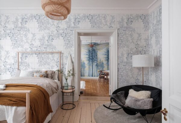 Rebel Walls pilttapeet Rose Tiles, Blue R19311