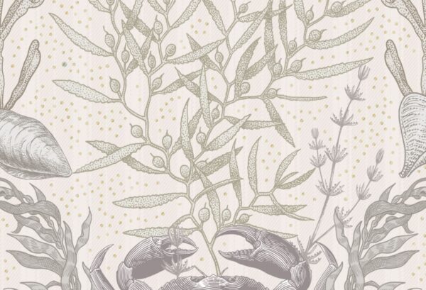 r19355_closeup1 Rebel Walls pilttapeet Claws & Clams, Sand R19355