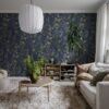 Rebel Walls pilttapeet Storm Flowers, Ocean Blue R19358