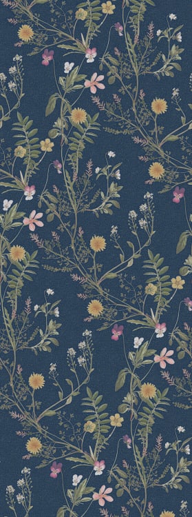 Rebel Walls pilttapeet Storm Flowers, Ocean Blue R19358