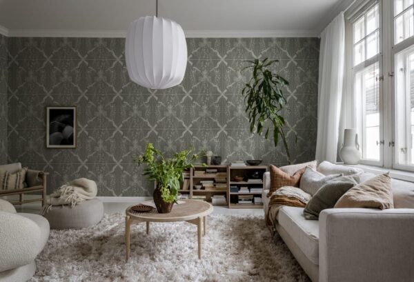 r19366_interior1 Rebel Walls pilttapeet Seaweed & Stars, Green R19366