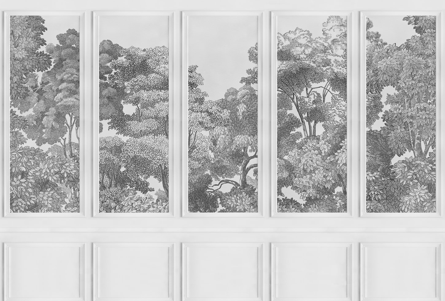 Rebel Walls pilttapeet Bellewood Panels, Graphite R19388