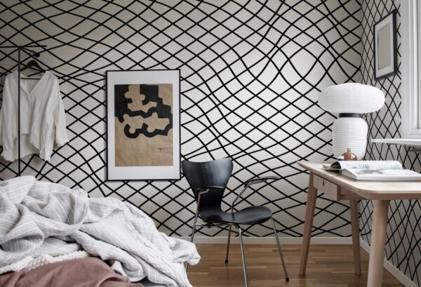 Rebel Walls pilttapeet Net Graphite R19389