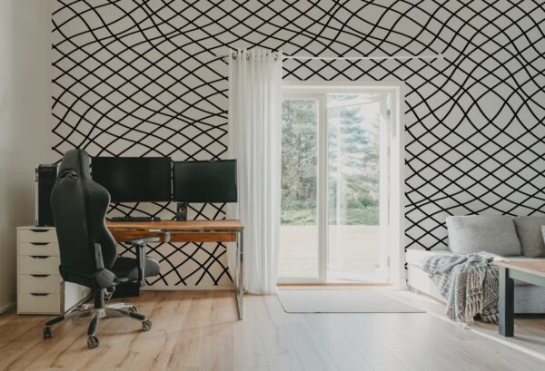 Rebel Walls pilttapeet Net Graphite R19389