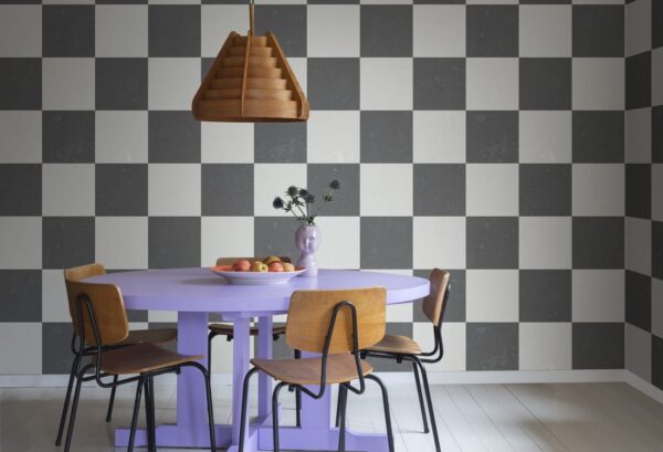 Rebel Walls pilttapeet Chess, Black & White R19415