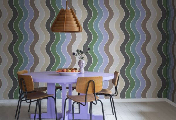 Rebel Walls pilttapeet Seventies Waves, Rainbow R19420