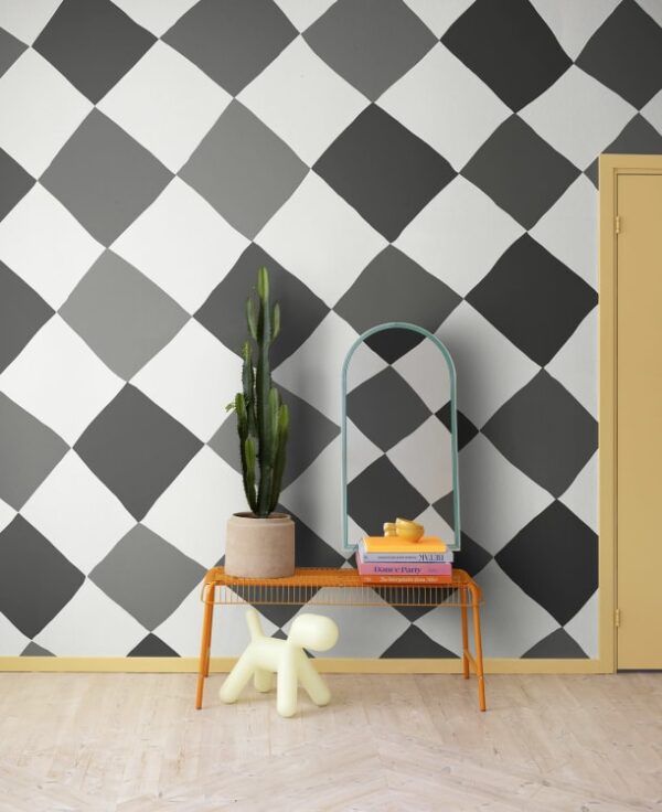 Rebel Walls pilttapeet Tremble, Black & White R19429