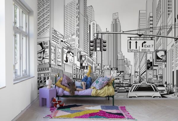 Rebel Walls pilttapeet Cartoon City Kids R19446