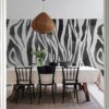 Rebel Walls pilttapeet Zebra Stripes, Graphite R19448