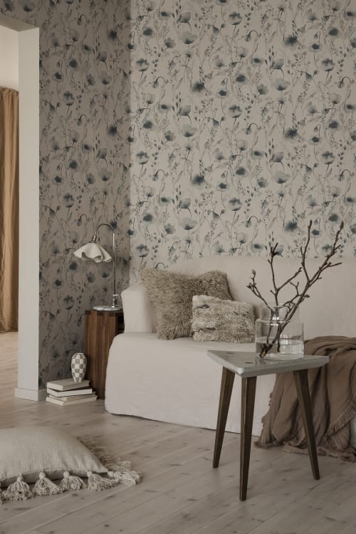 Sandberg tapeet Lo, Indigo Blue S10101