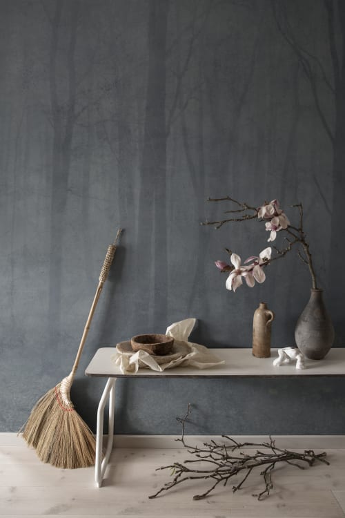 Sandberg pilttapeet Skog Misty Blue S10106