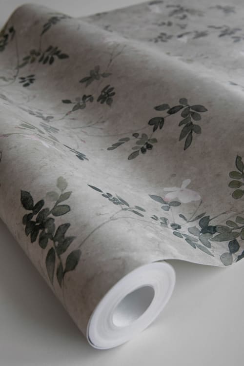 Sandberg tapeet Irene, Olive Green S10112