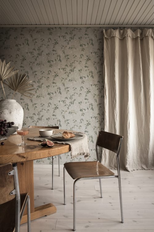 Sandberg tapeet Irene, Olive Green S10112